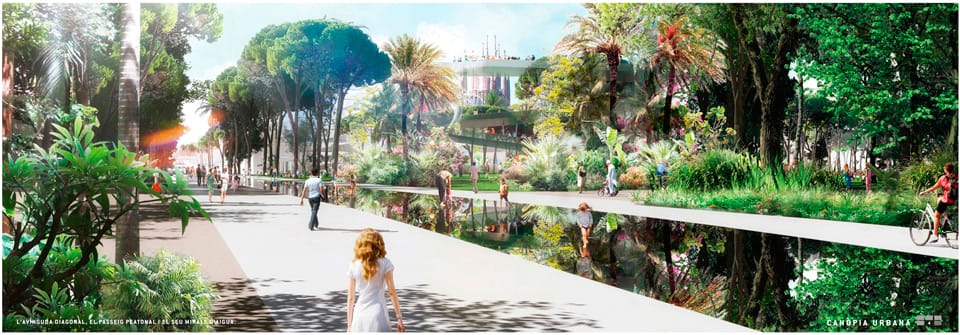 Canòpia Urbana - Ganador Concurso Plaza las Glorias Barcelona