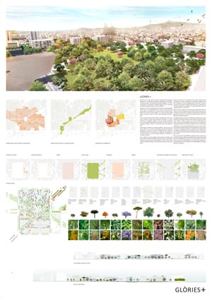 Glòries+ - Finalist project Plaza las Glorias Competition