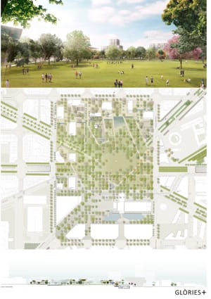 Glòries+ - Finalist project Plaza las Glorias Competition