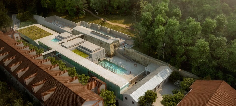 Mangado architects winning proposal for the Thermoludic Center in Amélie-les Bains