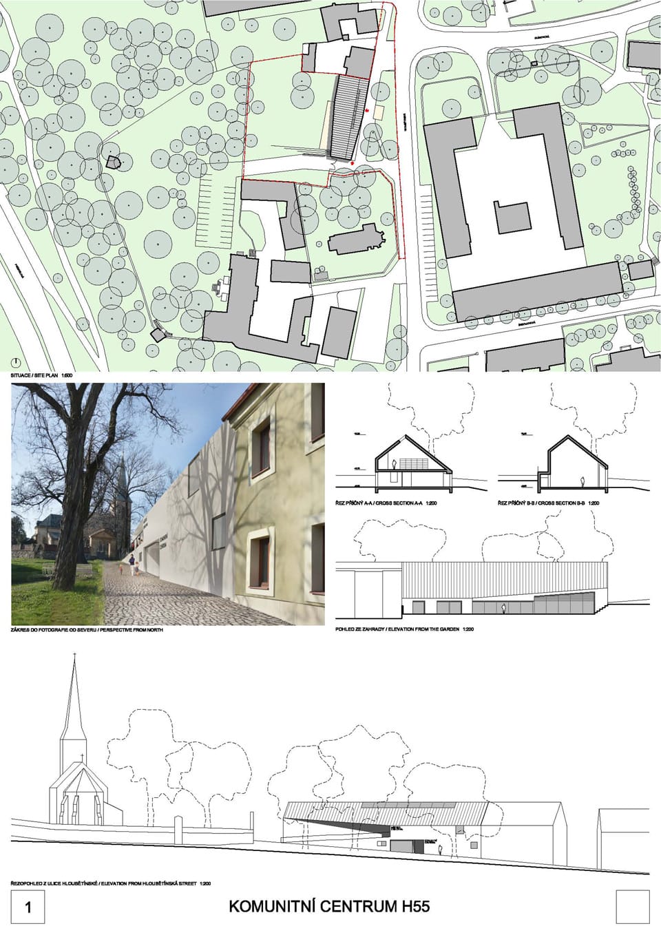 Winners of the Competition for the Community Centre Hloubetínská 55