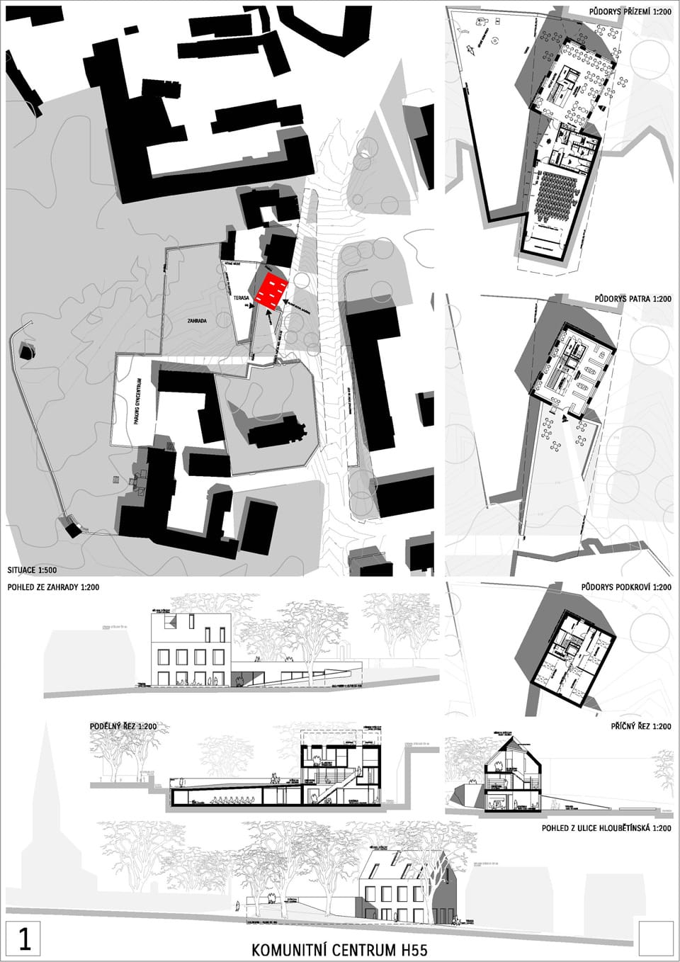 Winners of the Competition for the Community Centre Hloubetínská 55